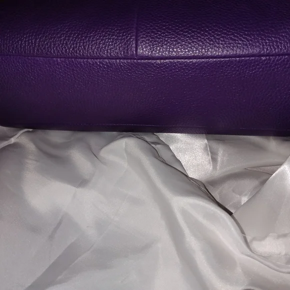 Coach Vibrant Purple Leather Satchel - Picture 4 of 14